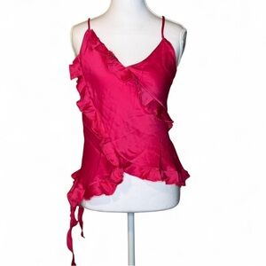 🔥 ASTR the Label Hot Pink Ruffle Wrap Camisole – Size M-NWT